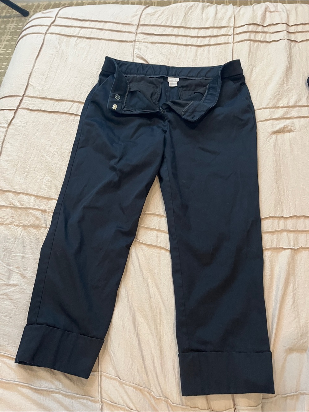 Chico's Women’s Black Dress Pants - Cuffed Flat Front
